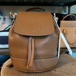 SOLD - Tory Burch Thea Mini Bucket Backpack Bag (Moose)